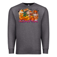 Charcoal Heather Thanks A Latte Autumn Vibes Premium Sweatshirt - CowhideDigitalArt