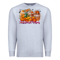 Heather Grey Thanks A Latte Autumn Vibes Premium Sweatshirt - CowhideDigitalArt