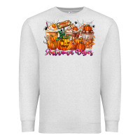Oatmeal Heather Thanks A Latte Autumn Vibes Premium Sweatshirt - CowhideDigitalArt