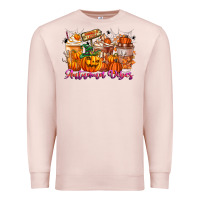 Pale Pink Thanks A Latte Autumn Vibes Premium Sweatshirt - CowhideDigitalArt
