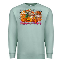 Seafoam Thanks A Latte Autumn Vibes Premium Sweatshirt - CowhideDigitalArt