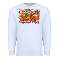 White Thanks A Latte Autumn Vibes Premium Sweatshirt - CowhideDigitalArt
