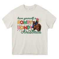 Cream have yourself a rowdy howdy christmas Heavy Core Tee - MaliasSmallBusiness