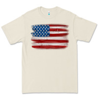 Bone american flag distressed background Premium Tee - MaliasSmallBusiness