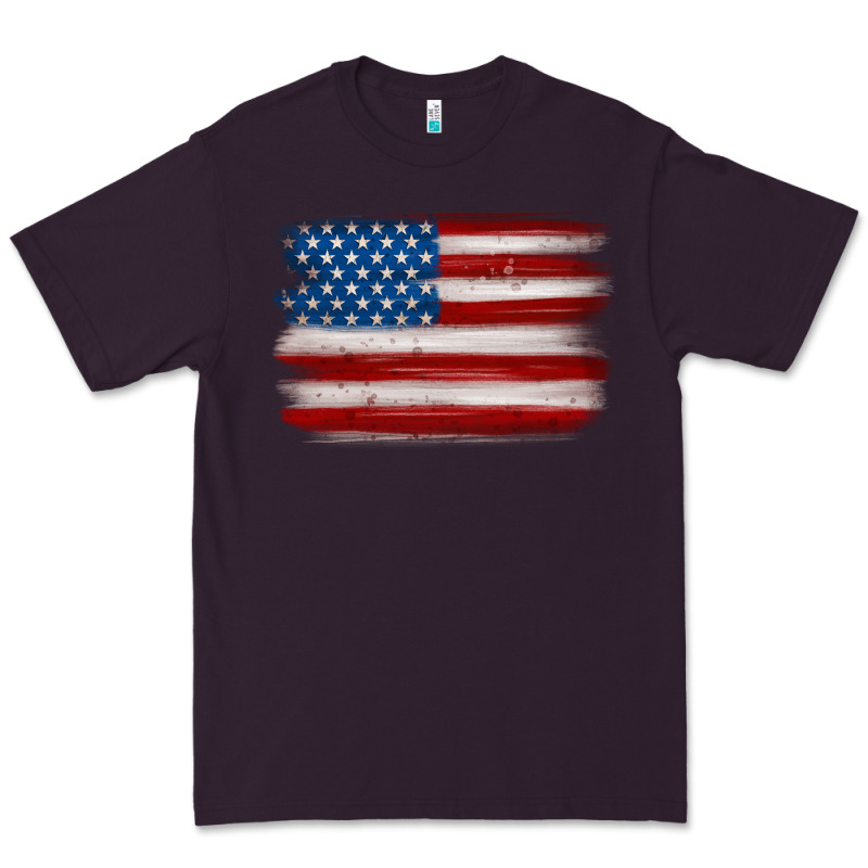 American Flag Distressed Background Premium Tee by MaliasSmallBusiness | Teevron