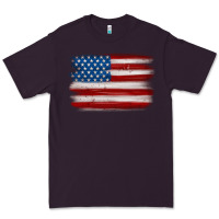 Plum american flag distressed background Premium Tee - MaliasSmallBusiness
