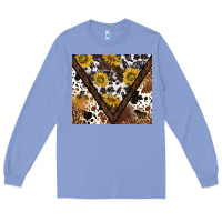 Colony Blue western sunflowers and cowhide tumbler tbs Long Sleeve Tee - TumblerDesignByShophia