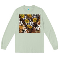 Matcha western sunflowers and cowhide tumbler tbs Long Sleeve Tee - TumblerDesignByShophia