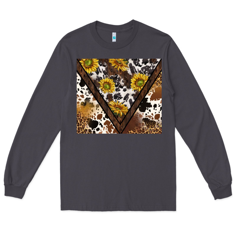 Western Sunflowers And Cowhide Tumbler Tbs Long Sleeve Tee by TumblerDesignByShophia | Teevron