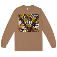 Toasted Coconut western sunflowers and cowhide tumbler tbs Long Sleeve Tee - TumblerDesignByShophia