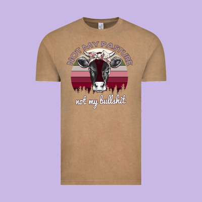 Not My Pasture Not My Bullshit Vintage Tee Designed By Bettercallsaul