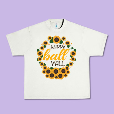 Happy Fall Sunflowers Urban Heavy Tee Designed By Bettercallsaul