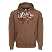 Chestnut love baseball Zipper Hoodie - FaDigitalArtStudio