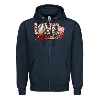 Navy love baseball Zipper Hoodie - FaDigitalArtStudio