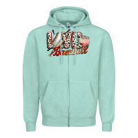 Seafoam love baseball Zipper Hoodie - FaDigitalArtStudio