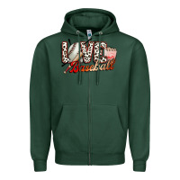 Love Baseball Zipper Hoodie | Teevron