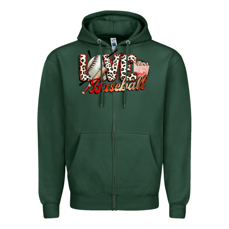 Love Baseball Zipper Hoodie by FaDigitalArtStudio | Teevron