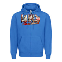 True Royal love baseball Zipper Hoodie - FaDigitalArtStudio