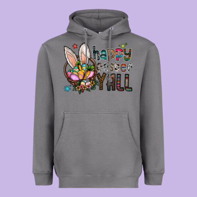 Happy Easter Y'all Heavyweight Hoodie Designed By Cowhidedigitalart