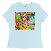Baby Blue school elements Ladies Tee - NancyCooperArtShop