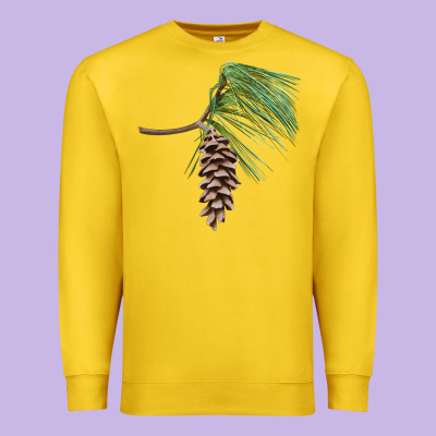 White Pine Cone Premium Sweatshirt Designed By Lillyallendesigns