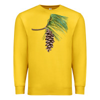 Lemon white pine cone Premium Sweatshirt - LillyAllenDesigns