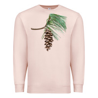 Pale Pink white pine cone Premium Sweatshirt - LillyAllenDesigns