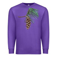 Purple white pine cone Premium Sweatshirt - LillyAllenDesigns