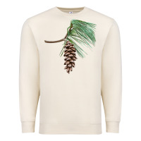 Sandshell white pine cone Premium Sweatshirt - LillyAllenDesigns