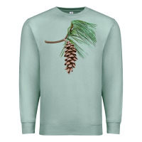 Seafoam white pine cone Premium Sweatshirt - LillyAllenDesigns