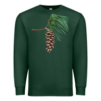 Sports Green white pine cone Premium Sweatshirt - LillyAllenDesigns