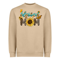 Mushroom Blessed mom sunflower butterfly mother's day Heavyweight Sweatshirt - HowdyJamesFarm