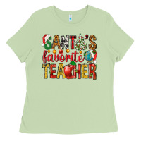 Matcha santas favorite teacher Ladies Tee - NancyCooperArtShop