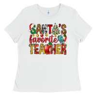 Santas Favorite Teacher Ladies Tee | Teevron