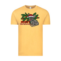 Vintage Mustard merry christmas french bulldog Vintage Tee - RanaPortraitStore