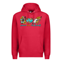 Cardinal peace love bull skull bbs Premium Hoodie - BundleAndBundleShop