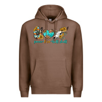Chestnut peace love bull skull bbs Premium Hoodie - BundleAndBundleShop