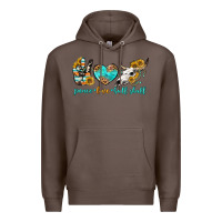 Coffee peace love bull skull bbs Premium Hoodie - BundleAndBundleShop