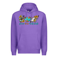 Purple peace love bull skull bbs Premium Hoodie - BundleAndBundleShop