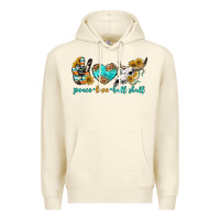 Sandshell peace love bull skull bbs Premium Hoodie - BundleAndBundleShop