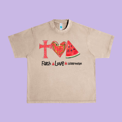 Faith Love Watermelon Urban Heavy Tee Designed By Bettercallsaul