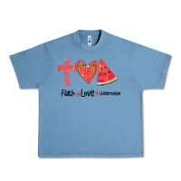 Pebble Blue Faith Love Watermelon Urban Heavy Tee - Bettercallsaul