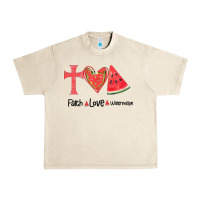 Sandshell Faith Love Watermelon Urban Heavy Tee - Bettercallsaul