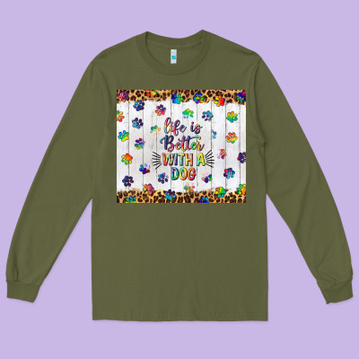 Life Is Better With A Dog Tumbler Tbs Long Sleeve Tee Designed By Tumblerdesignbyshophia