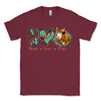 Burgundy Peace Love Cows Classic Tee - Bettercallsaul