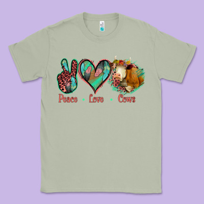 Peace Love Cows Classic Tee Designed By Bettercallsaul