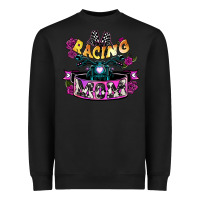 Black Racing mom Mother's Day Heavyweight Sweatshirt - HowdyJamesFarm