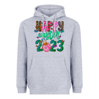Heather Grey Happy Easter Heavyweight Hoodie - CowhideDigitalArt