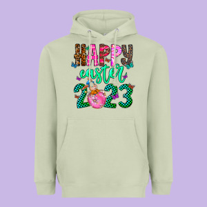 Happy Easter Heavyweight Hoodie Designed By Cowhidedigitalart