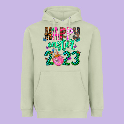 Happy Easter Heavyweight Hoodie Designed By Cowhidedigitalart